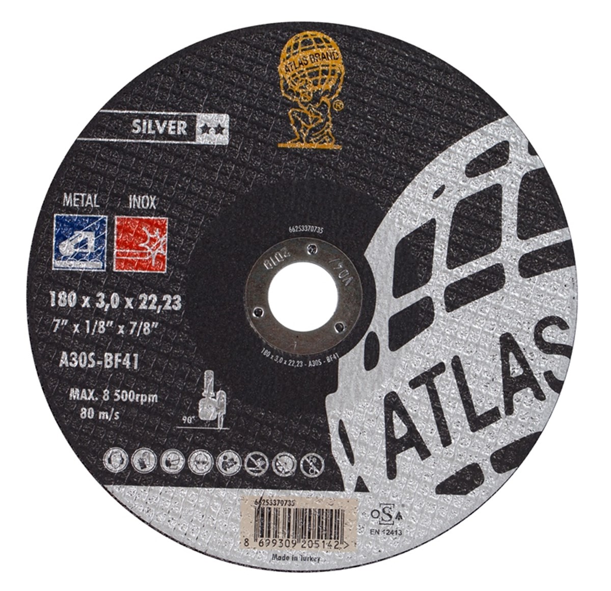 ATLAS 115 ÇAP TIP 27 6.4X22.33 MM METAL INOX